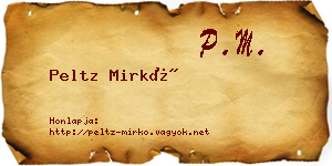 Peltz Mirkó névjegykártya